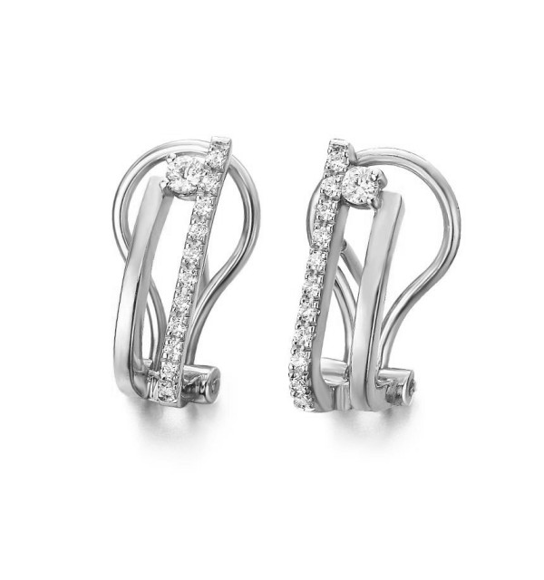 Pendientes oro blanco y Diamantes.