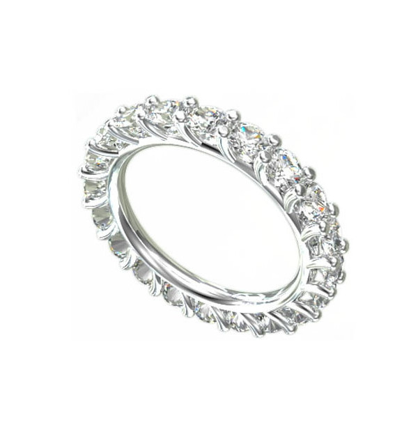 Alianza entera oro blanco y Diamantes  12 tatum