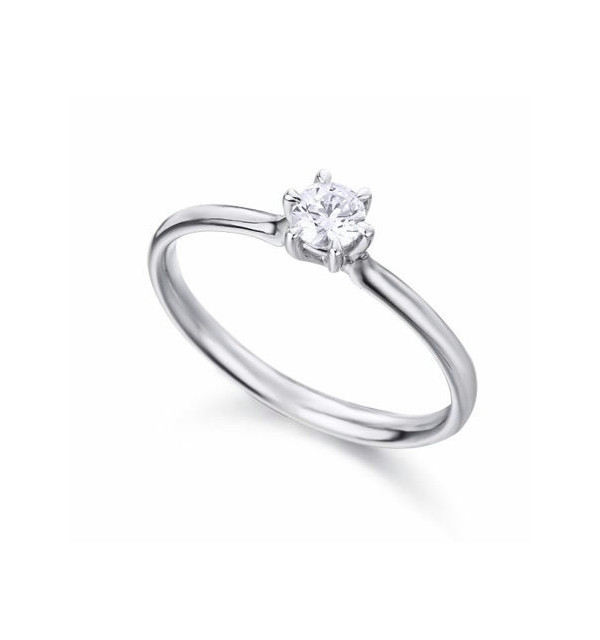 Anillo oro blanco y Diamante