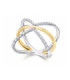 Anillo oro amarillo, blanco y Diamantes