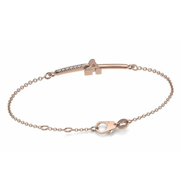 Pulsera oro rosa y diamantes