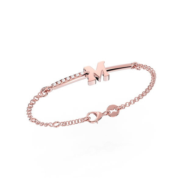 Pulsera oro rosa y diamantes