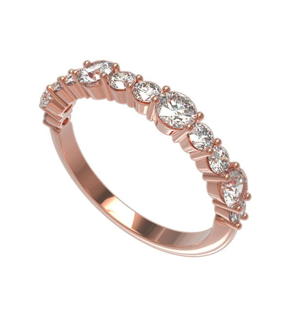 Rose gold ring with Diamonds