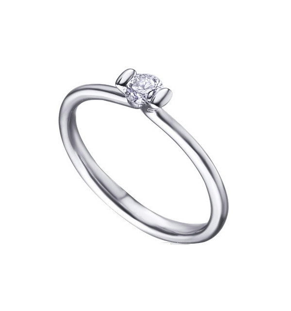 Anillo oro blanco y Diamante