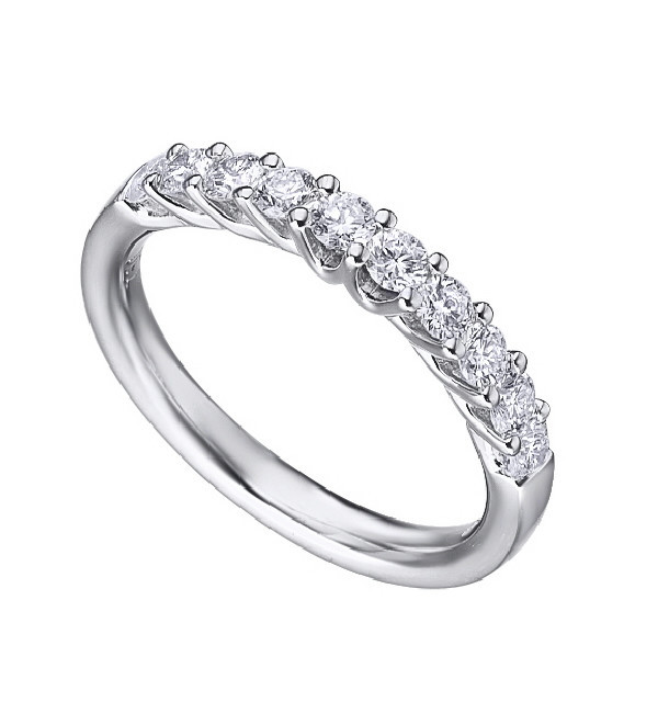 Alianza  oro blanco y diamantes