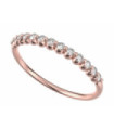 Anillo oro rosa  y Diamantes