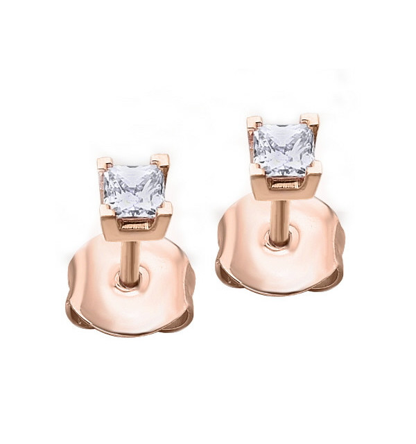 Rose gold earrings with Diamonds