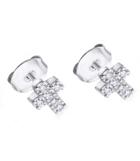 Pendientes oro blanco y Diamantes