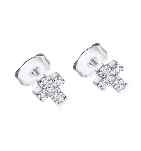 Pendientes oro blanco y Diamantes