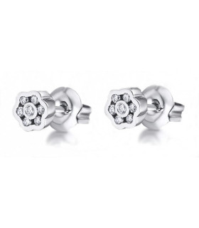 Pendientes oro blanco y Diamantes