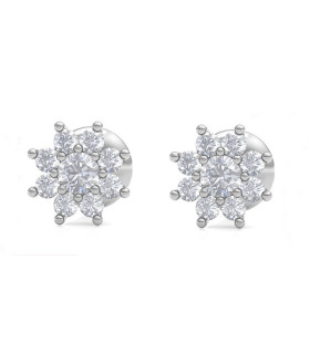 Pendientes oro blanco y Diamantes