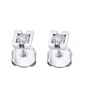 Pendientes oro blanco y Diamantes
