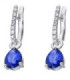 White gold earrings with Sapphire and Diamonds