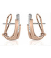 Pendientes oro blanco y rosa con Diamantes