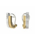 Pendiente oro amarillo, blanco y Diamantes talla princesa