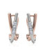 White and rose gold earrings with Diamonds