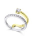 White and rose gold ring with Diamonds