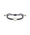 Pulsera macrame de oro blanco y diamantes