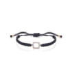 Pulsera macrame de oro blanco y diamantes