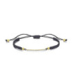 Pulsera macrame de oro blanco y diamantes