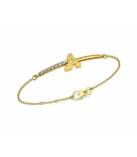 Pulsera oro amarillo  y diamantes