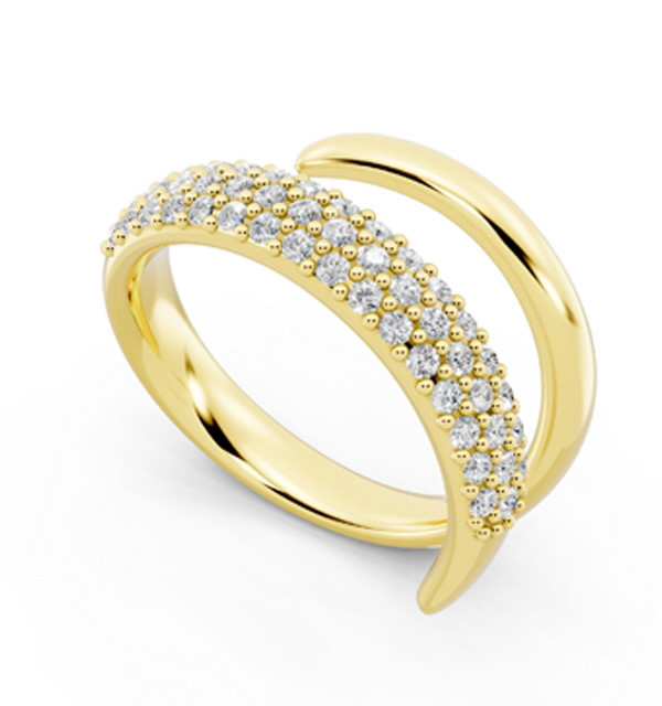 Anillo oro amarillo, blanco y Diamantes