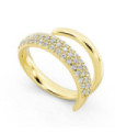 Anillo oro amarillo, blanco y Diamantes