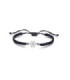 Pulsera macrame de oro blanco y diamantes