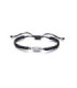 Pulsera macrame de oro blanco y diamantes