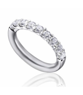 Alianza oro blanco y Diamantes