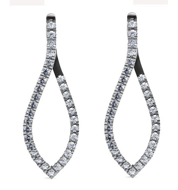 Pendientes oro blanco y Diamantes
