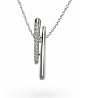 Colgante oro blanco y Diamantes