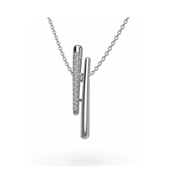 Colgante oro blanco y Diamantes