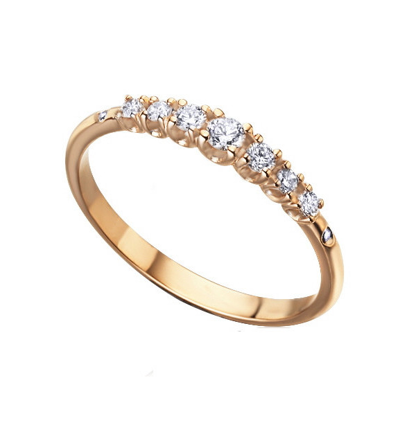 Rose gold ring with Diamonds