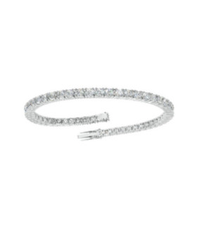 Pulsera oro blanco. Dmtes.3,98cts.