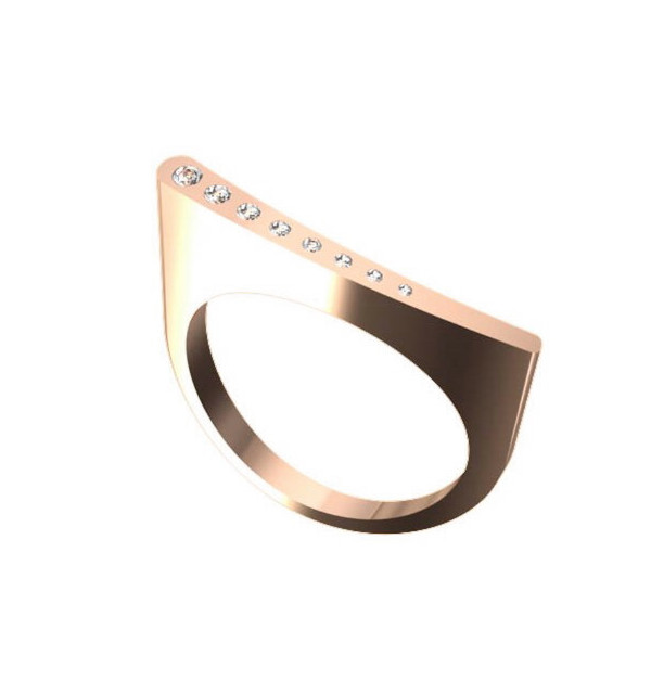 Anillo oro blanco y Diamantes