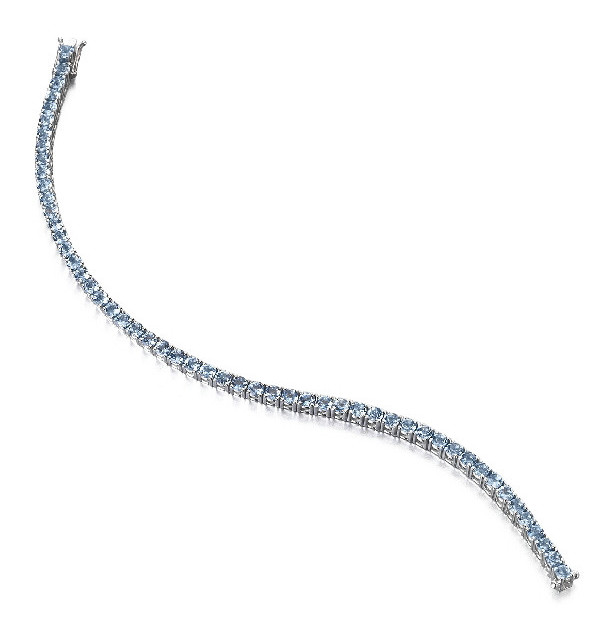 Rivière oro blanco y aguamarinas