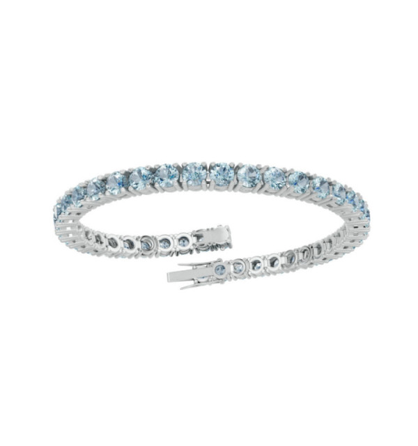 Rivière oro blanco y aguamarinas