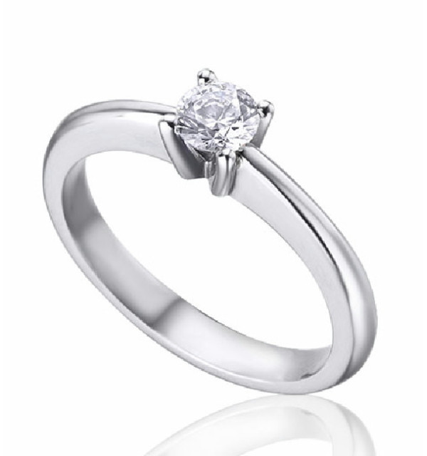 Anillo oro blanco y Diamante