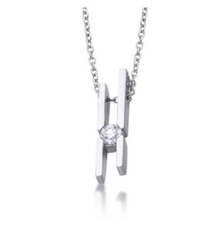 Colgante oro blanco.Dmte.0,17cts.