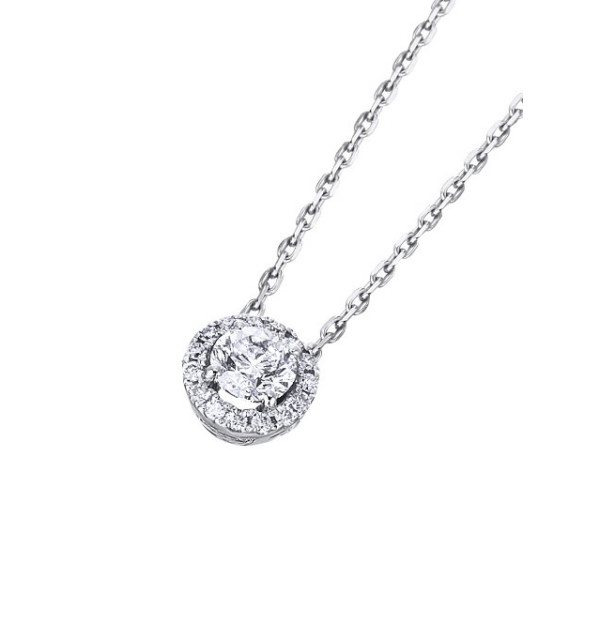 Colgante oro blanco y diamantes