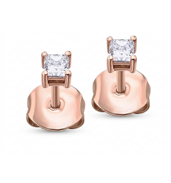 Rose gold earrings with Diamonds